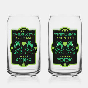 Vaso Con Forma De Lata Día de la boda de Chicas homosexuales