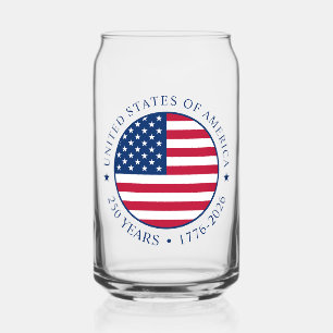 Vaso Con Forma De Lata Día de la Independencia de EE. UU. del 4 de julio 