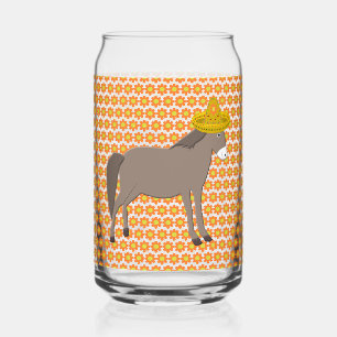Vaso Con Forma De Lata Día de los muertos en el burro mexicano