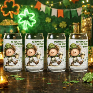 Vaso Con Forma De Lata Día de San Patricio Leprechaun Bailarín