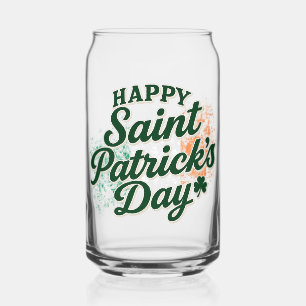 Vaso Con Forma De Lata Día de San Patricio vintage feliz