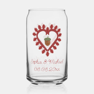 Vaso Con Forma De Lata Día de San Valentín  Acorn Boda Personalizado