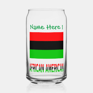 Vaso Con Forma De Lata Diáspora Afroamericana Personalización Verde 