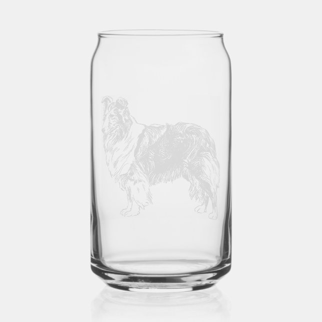 Vaso Con Forma De Lata Dibujo de Shetland Sheepdog (Anverso)