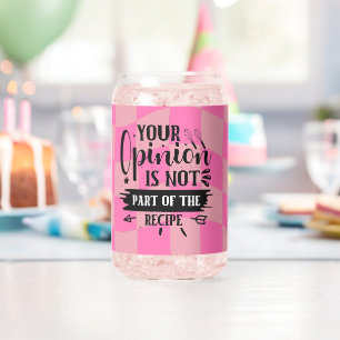 Vaso Con Forma De Lata Dicho divertido retro de cocina rosa