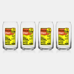 Vaso Con Forma De Lata Diner americano de los años 50