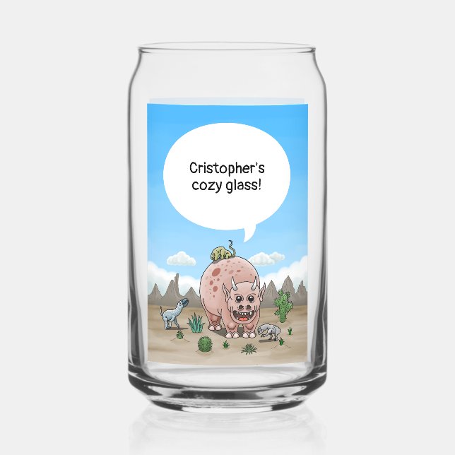 Vaso Con Forma De Lata Dinosaurios de fantasía (Anverso)