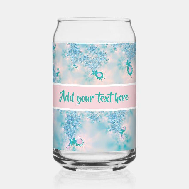 Vaso Con Forma De Lata Diseño abstracto de meditación azul calma personal (Izquierda)