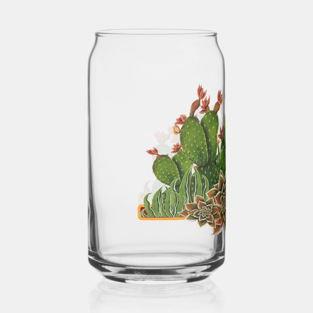 Vaso Con Forma De Lata Diseño Cacti (Anverso)