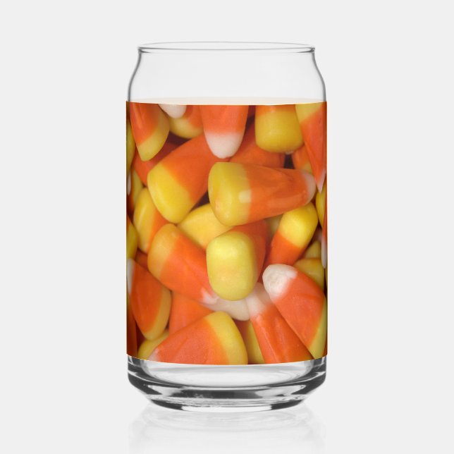 Vaso Con Forma De Lata Diseño de Candy Corn (Anverso)