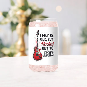 Vaso Con Forma De Lata Diseño de nostalgia musical de guitarra de rock cl