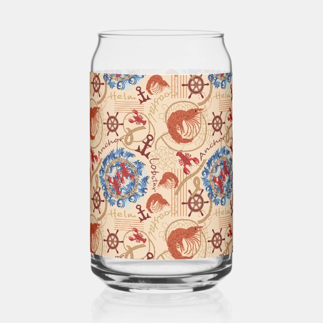 Vaso Con Forma De Lata Diseño de núcleo de crustáceos (Reverso )