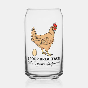 Vaso Con Forma De Lata Diseño divertido para el desayuno de pollo poops