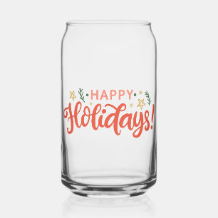 Vaso Con Forma De Lata Diseño festivo feliz de vacaciones