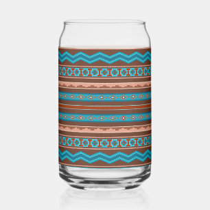Vaso Con Forma De Lata Diseño geométrico al estilo del suroeste de Camero