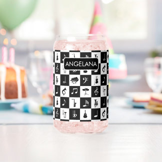 Vaso Con Forma De Lata Diseño musical contemporáneo personalizado