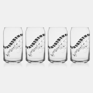 Vaso Con Forma De Lata Diseño musical de teclado de piano