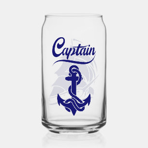 Vaso Con Forma De Lata Diseño Náutico Ancla Barco de Vela Capitán