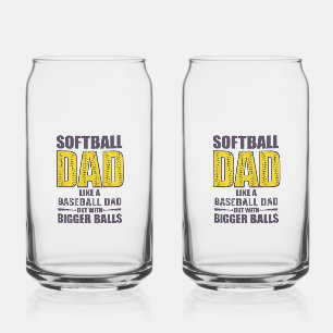 Vaso Con Forma De Lata Diseño SVG de camiseta divertida, Papá de sóftbol