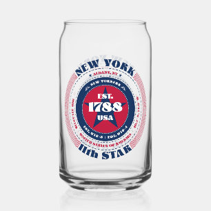 Vaso Con Forma De Lata Diseño tipográfico patriótico de Nueva York
