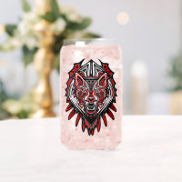 Diseño Totémico Tribal Haida de Lobo