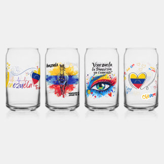 Vaso Con Forma De Lata Diseños Patrios Originales |Venezuela Libre