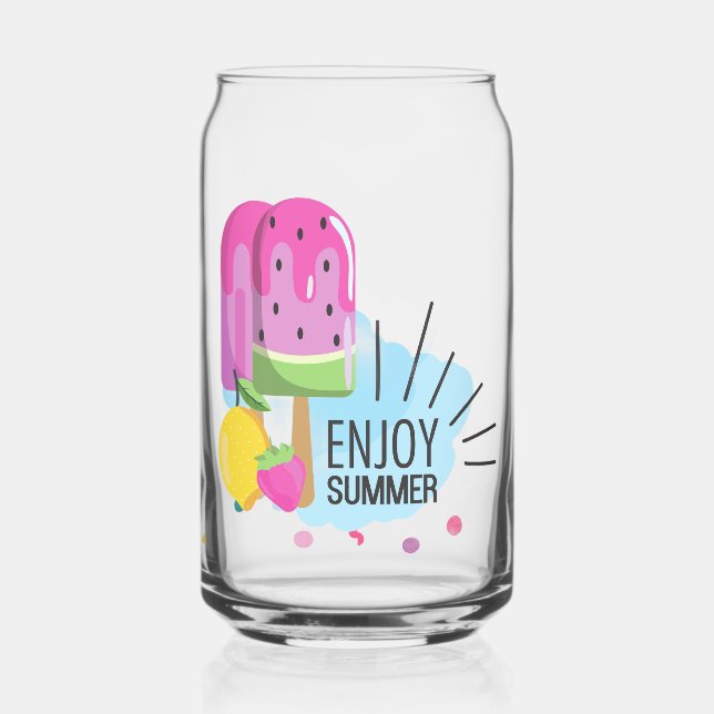Vaso Con Forma De Lata disfruta el verano  (Izquierda)