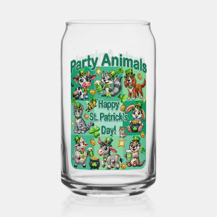 Vaso Con Forma De Lata Diversión en el Día de San Patricio y "Animales Fi