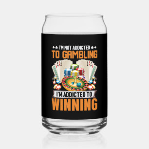 Vaso Con Forma De Lata Divertido adicto al juego de palabras Casino arte