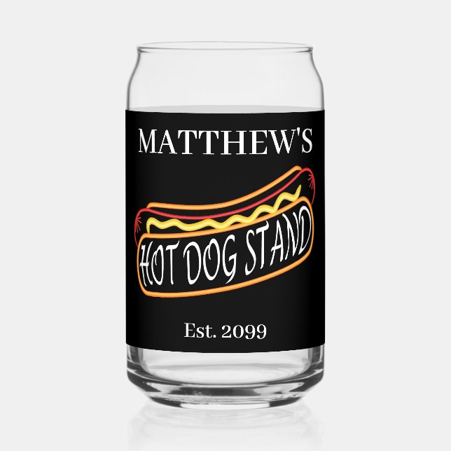 Vaso Con Forma De Lata Divertido Hot Dog Stand Drinkware Soda Tumblers Gl (Anverso)