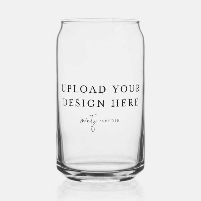 Vaso Con Forma De Lata DiY Cargar Tu Propia Impresa Can Glass (Anverso)