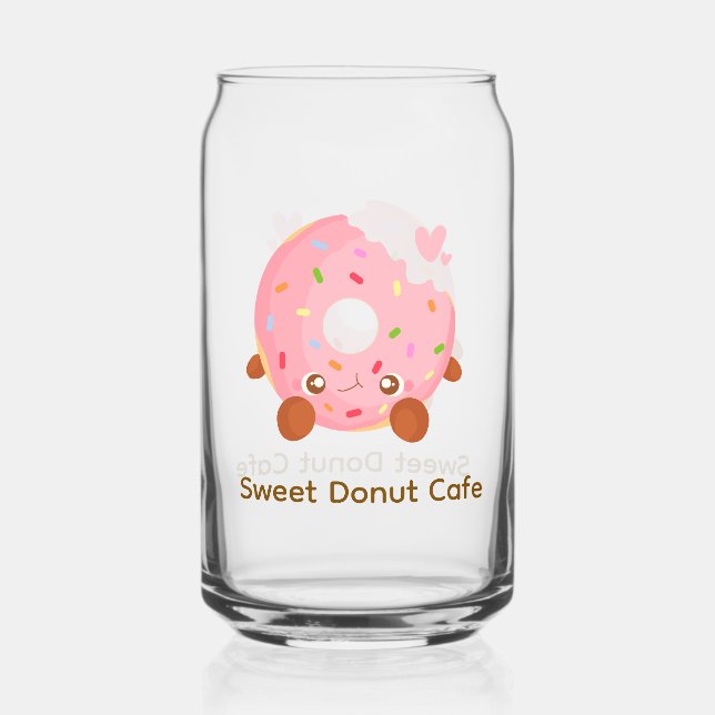 Vaso Con Forma De Lata Dona alegre con sprinkles (Anverso)