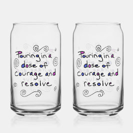 Vaso Con Forma De Lata Dose of Courage Glass