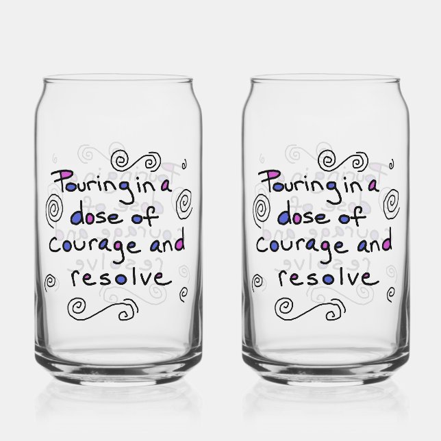 Vaso Con Forma De Lata Dose of Courage Glass (Anverso)
