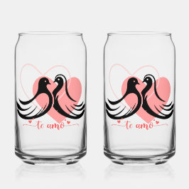 Vaso Con Forma De Lata Dove love Drinkware Set