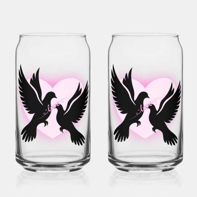 Vaso Con Forma De Lata Dove love Drinkware Set (Anverso)