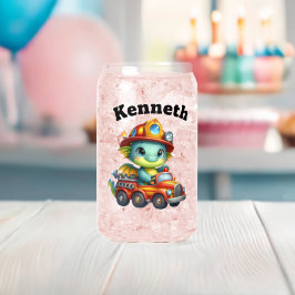 Vaso Con Forma De Lata Dragón bebé adorable conduciendo un camión de bomb
