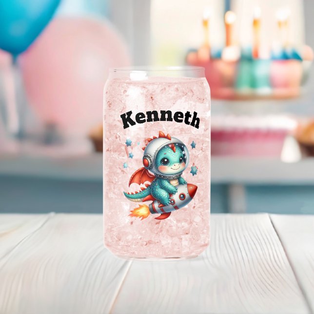 Vaso Con Forma De Lata Dragón bebé volando entre las estrellas (Insitu (Baby Shower))