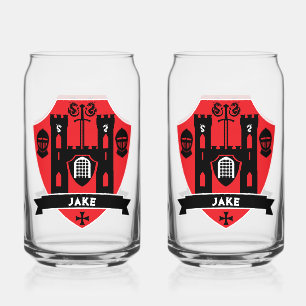 Vaso Con Forma De Lata Dragón Caballero Inglés Medieval