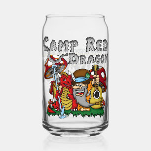 Vaso Con Forma De Lata Dragón Rojo Campamento 2025 A.C. Can Glass