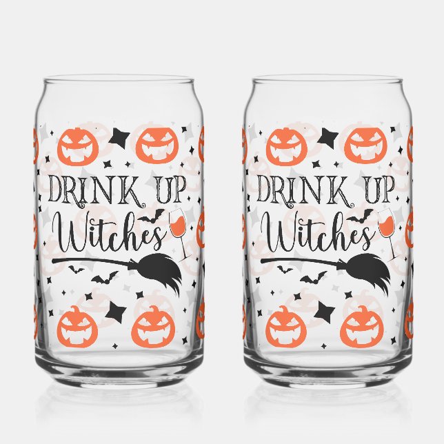 Vaso Con Forma De Lata Drink Up Witches Halloween (Izquierda)