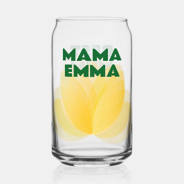 Vaso Con Forma De Lata Drinkware floral tulipán amarillo personalizado pa