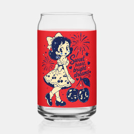Vaso Con Forma De Lata Dulce Día de la Independencia del 4 de Julio