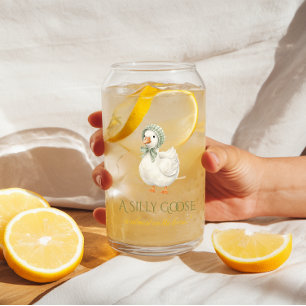 Vaso Con Forma De Lata Dulce Gansa Daisy Verde Menta Fiesta de Bebé Neutr