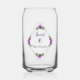 Vaso Con Forma De Lata Dulce geométrico morado Rosa plateado 16