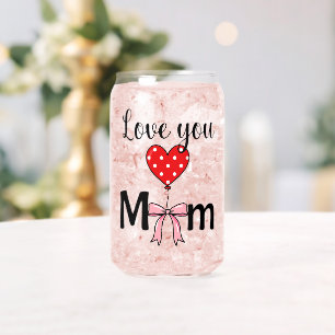 Vaso Con Forma De Lata Dulce y elegante “Te quiero mamá”