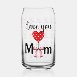 Vaso Con Forma De Lata Dulce y elegante “Te quiero mamá”