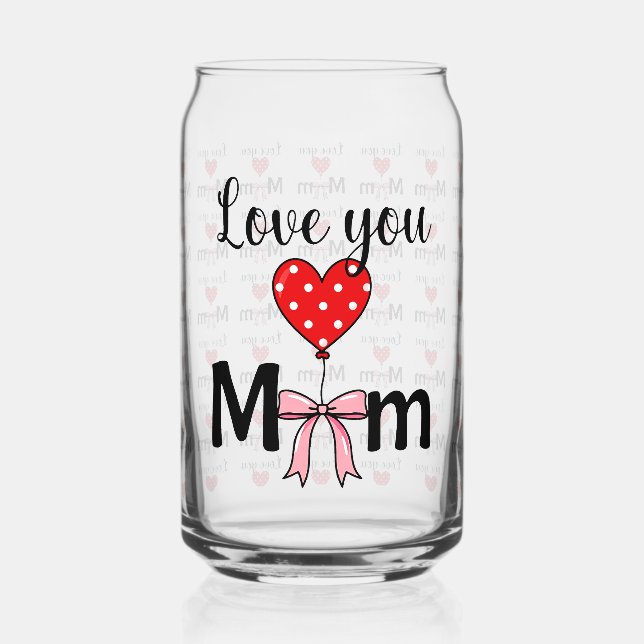 Vaso Con Forma De Lata Dulce y elegante “Te quiero mamá” (Anverso)