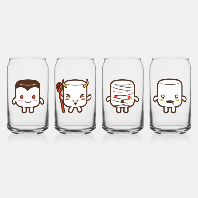 Vaso Con Forma De Lata Dulce y espeluznante conjunto de malvaviscos de mo (Anverso)
