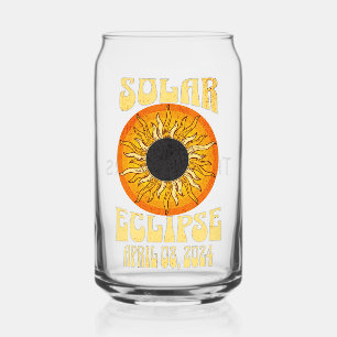 Vaso Con Forma De Lata Eclipse solar retro Eclipse total 8 de abril de 20